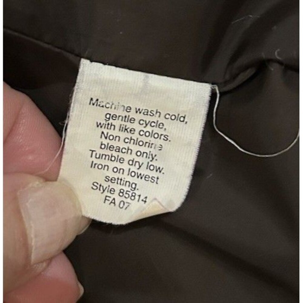 Vintage Y2K J.Crew Puffer Vest XS • Rich Brown Quilted Outdoor Winter Cabin Core - Picture 8 of 8